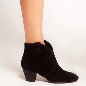 Ash Jalouse Spiral Black Suede Western Boots Sz38